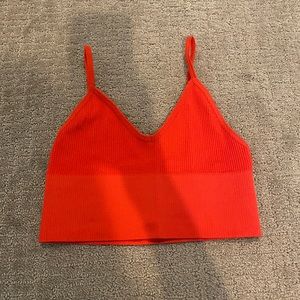 Red bralette tank